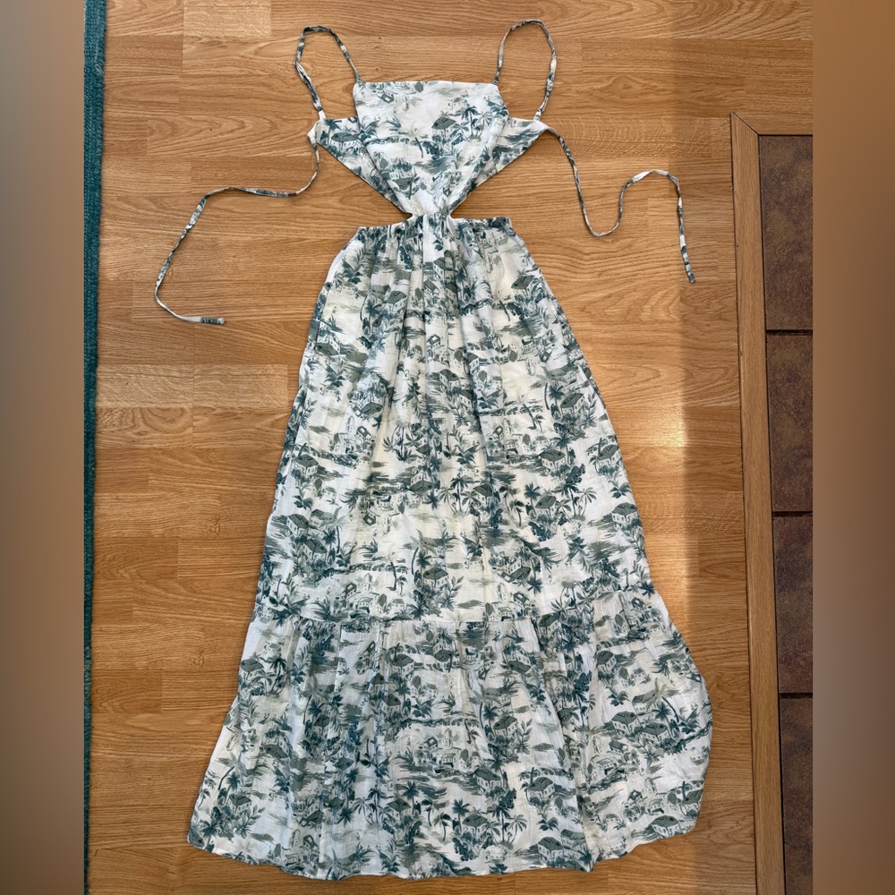 Abercrombie & Fitch Tropical Maxi Dress XXSP Petite – Preloved – $45 XXS